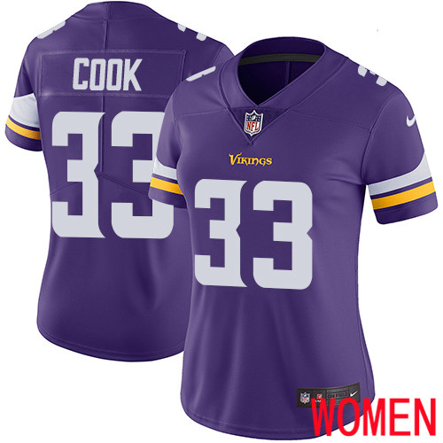 Minnesota Vikings #33 Limited Dalvin Cook Purple Nike NFL Home Women Jersey Vapor Untouchable->minnesota vikings->NFL Jersey